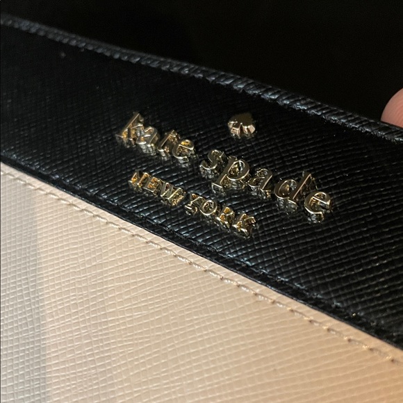 $169 MSRP NWT kate spade Two-Tone Continental Wallet - Black & Light Beige - Picture 12 of 13
